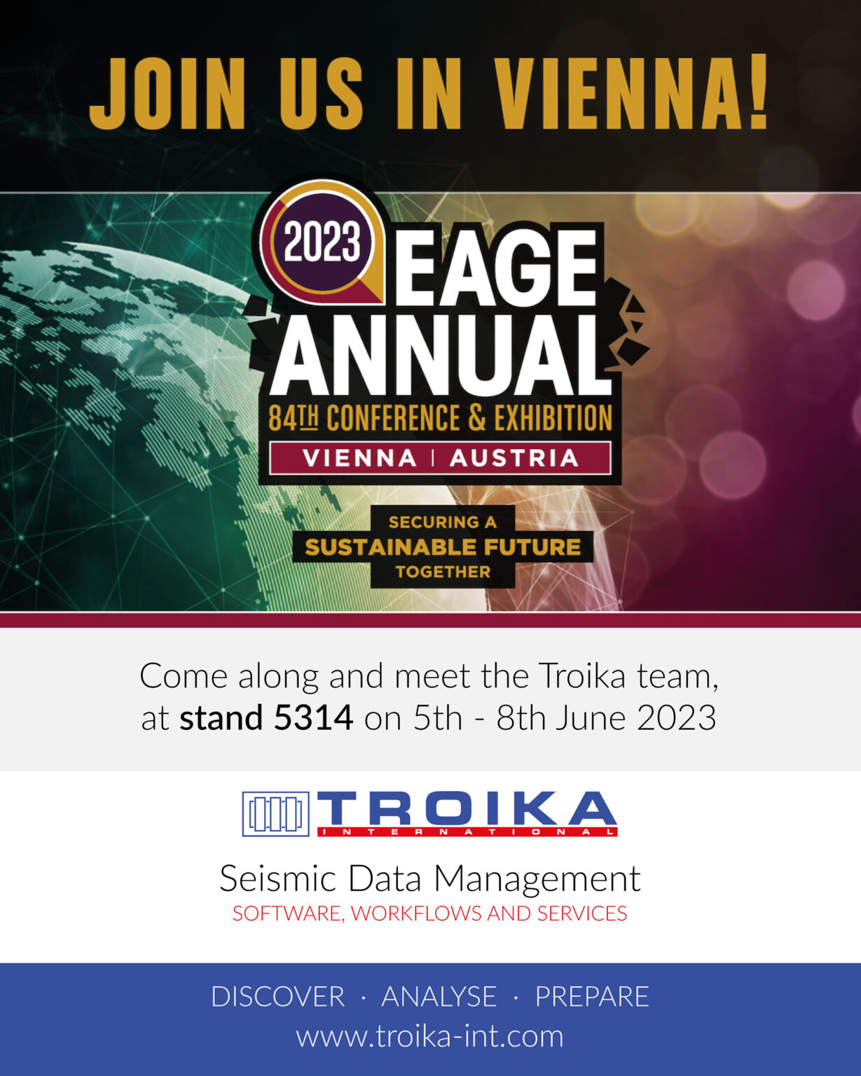 EAGE 2023 Vienna Securing a sustainable future together Troika